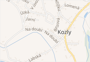 Na Doubí v obci Kozly - mapa ulice