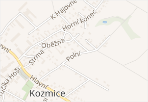 Polní v obci Kozmice - mapa ulice