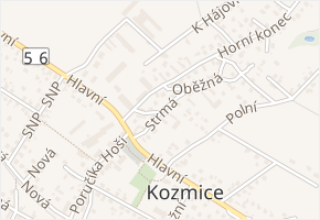 Strmá v obci Kozmice - mapa ulice