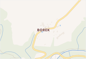 Borek v obci Kozojedy - mapa části obce
