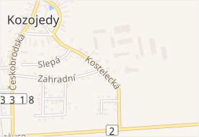 Kostelecká v obci Kozojedy - mapa ulice