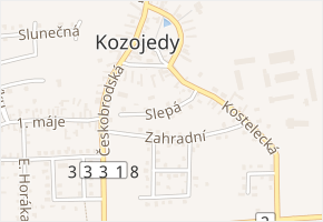 Slepá v obci Kozojedy - mapa ulice
