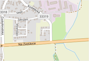 U Ohrad v obci Kozojedy - mapa ulice