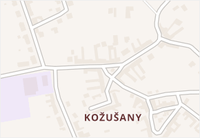 Kožušany v obci Kožušany-Tážaly - mapa části obce
