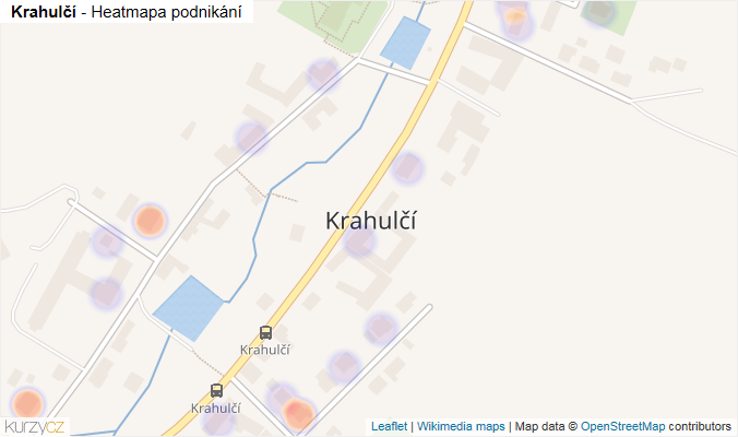 Mapa Krahulčí - Firmy v části obce.