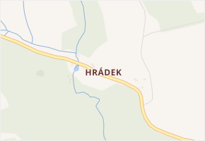 Hrádek v obci Krajková - mapa části obce