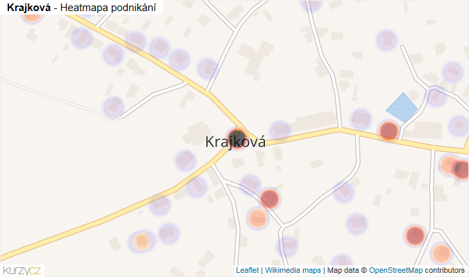 Mapa Krajková - Firmy v části obce.