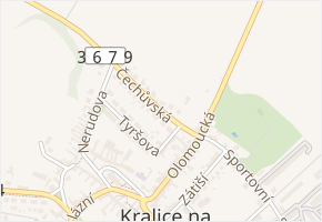 Čechůvská v obci Kralice na Hané - mapa ulice