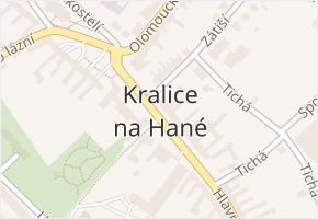 Kralice na Hané v obci Kralice na Hané - mapa části obce
