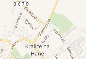 Olomoucká v obci Kralice na Hané - mapa ulice