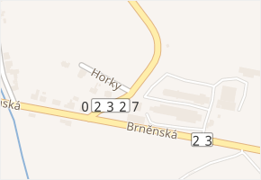Horky v obci Kralice nad Oslavou - mapa ulice