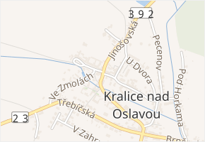 Jinošovská v obci Kralice nad Oslavou - mapa ulice