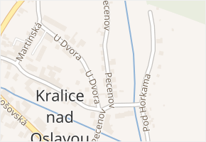 Pecenov v obci Kralice nad Oslavou - mapa ulice