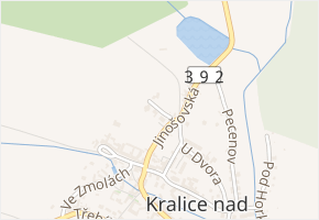 Sadová v obci Kralice nad Oslavou - mapa ulice