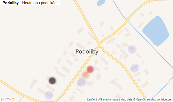 Mapa Podoliby - Firmy v části obce.