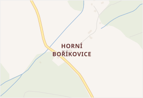 Horní Boříkovice v obci Králíky - mapa části obce