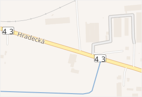 Hradecká v obci Králíky - mapa ulice