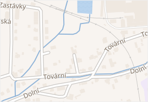 Tovární v obci Králíky - mapa ulice