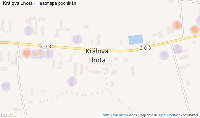 Mapa Králova Lhota - Firmy v části obce.