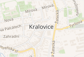 Boženy Němcové v obci Kralovice - mapa ulice
