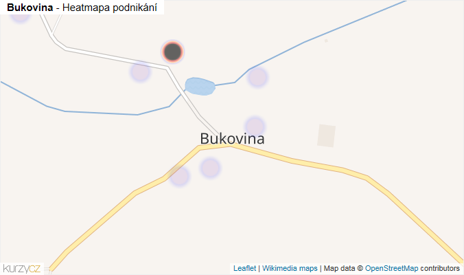 Mapa Bukovina - Firmy v části obce.