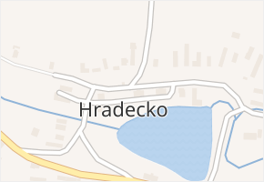 Hradecko v obci Kralovice - mapa části obce