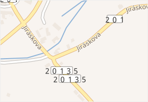 Jiráskova v obci Kralovice - mapa ulice