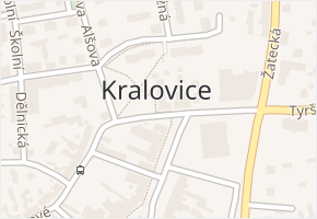 Kralovice v obci Kralovice - mapa části obce