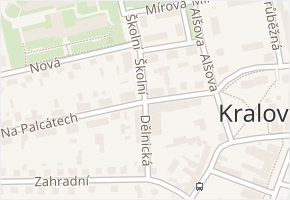 Na Palcátech v obci Kralovice - mapa ulice
