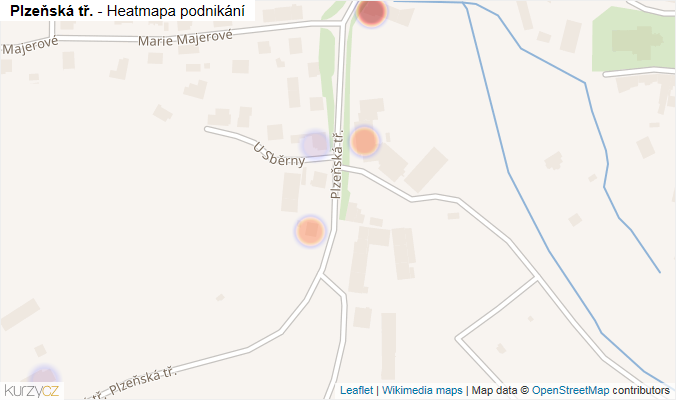 Mapa Plzeňská tř. - Firmy v ulici.