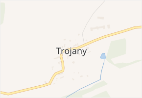 Trojany v obci Kralovice - mapa části obce