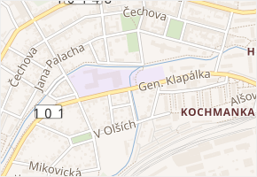 Gen. Klapálka v obci Kralupy nad Vltavou - mapa ulice