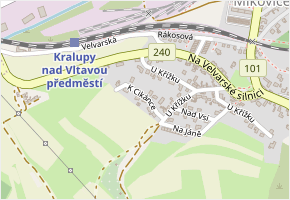 K Cikánce v obci Kralupy nad Vltavou - mapa ulice