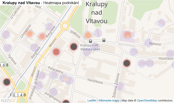 Mapa Kralupy nad Vltavou - Firmy v části obce.