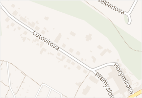 Lutovítova v obci Kralupy nad Vltavou - mapa ulice
