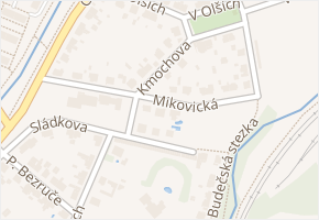 Mikovická v obci Kralupy nad Vltavou - mapa ulice