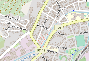 Na Poláčku v obci Kralupy nad Vltavou - mapa ulice