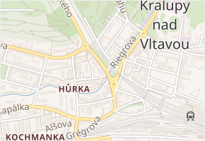 Podřipská v obci Kralupy nad Vltavou - mapa ulice