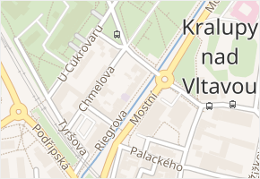 Riegrova v obci Kralupy nad Vltavou - mapa ulice