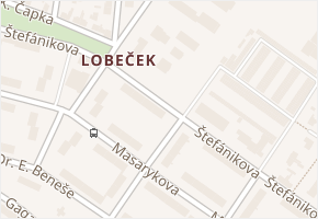 Štefánikova v obci Kralupy nad Vltavou - mapa ulice