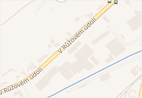V Růžovém údolí v obci Kralupy nad Vltavou - mapa ulice