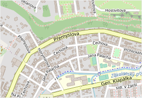 V Zahradách v obci Kralupy nad Vltavou - mapa ulice