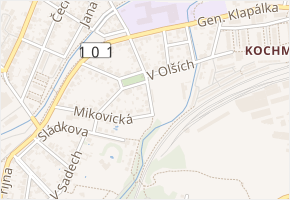 Zborovská v obci Kralupy nad Vltavou - mapa ulice