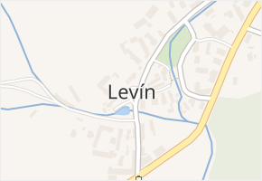 Levín v obci Králův Dvůr - mapa části obce