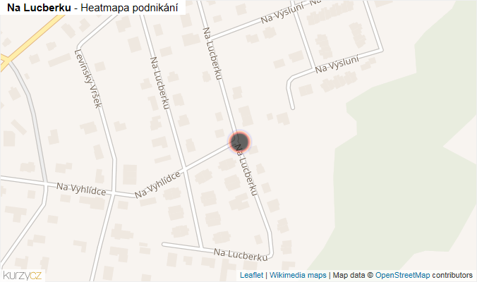 Mapa Na Lucberku - Firmy v ulici.