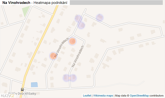 Mapa Na Vinohradech - Firmy v ulici.
