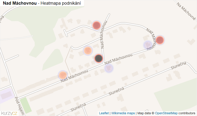 Mapa Nad Máchovnou - Firmy v ulici.