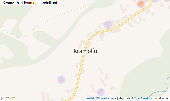 Mapa Kramolín - Firmy v části obce.