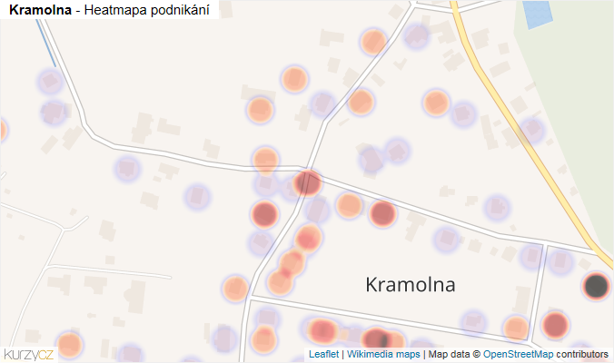 Mapa Kramolna - Firmy v části obce.