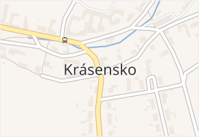 Krásensko v obci Krásensko - mapa části obce